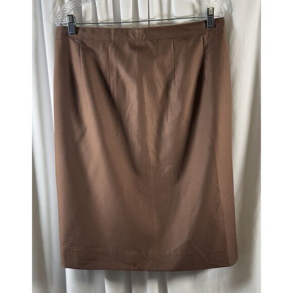 Classic Handmade Pencil Skirt, Charcoal Brown, Sz: 10, 64-63 - Picture 10 of 16